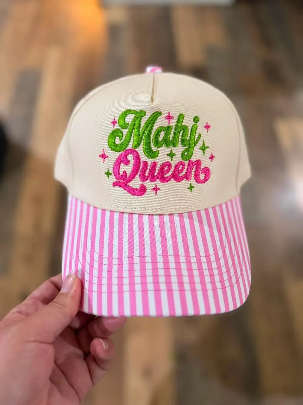 Tired Teachers Social Club Pink Trucker Hat Snapback Embroidered Cap